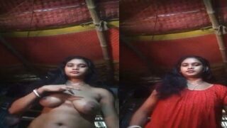 Indian bhabhi ki huge boobs show dress change karke mms