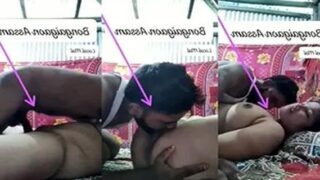 Dehati wife ki boobs sucking boyfriend sath nangi sex masti