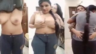 Desi lesbian girls big boobs pressing sex masti cam par