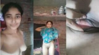 Village girl boobs show striptease karke pahali baar